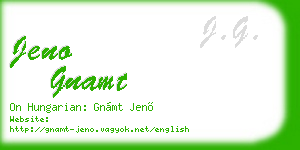 jeno gnamt business card