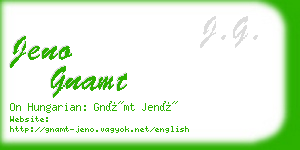 jeno gnamt business card